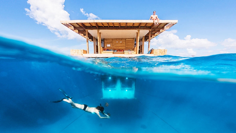 Khách sạn nổi trên đảo Pemba nằm trên Manta Resort ở Zanzibar